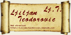 Ljiljan Teodorović vizit kartica
